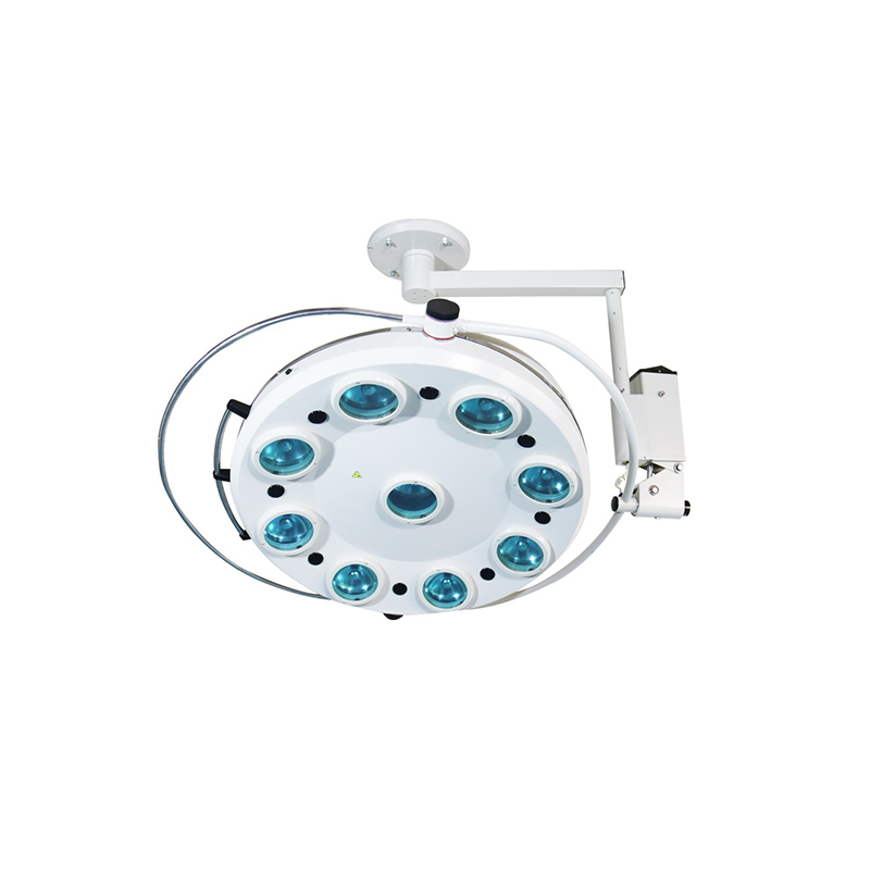 Lampada chirurgica alogena a luce fredda shadowless a 9 fori con montaggio a soffitto